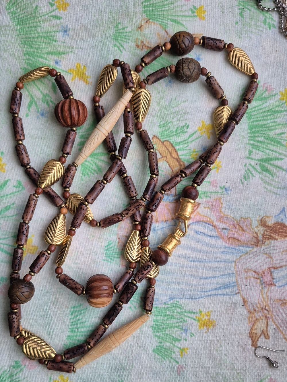 🌙Barrera Vintage Boho Luxury Chunky Statement Carved 24k Necklace
